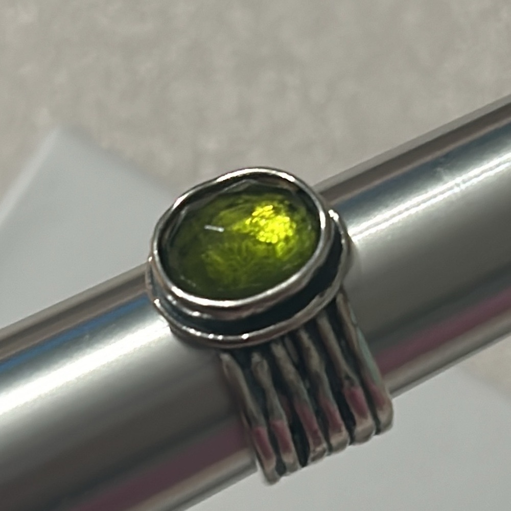 Silpada green Stone ring 7.5 - Picture 11 of 11